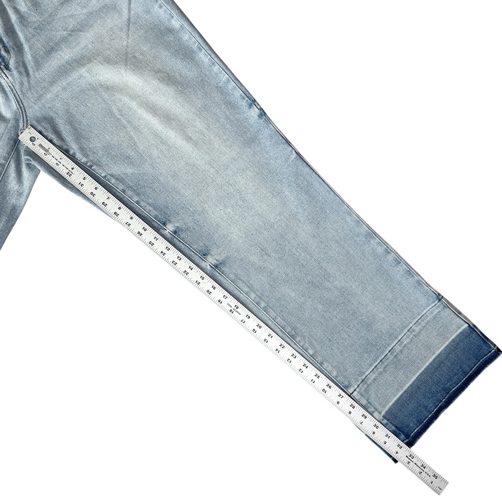 JUDY BLUE Jeans sz 16W Coconut Sugar Straight Leg Release Hem Mid Rise Denim NWT - Picture 5 of 9